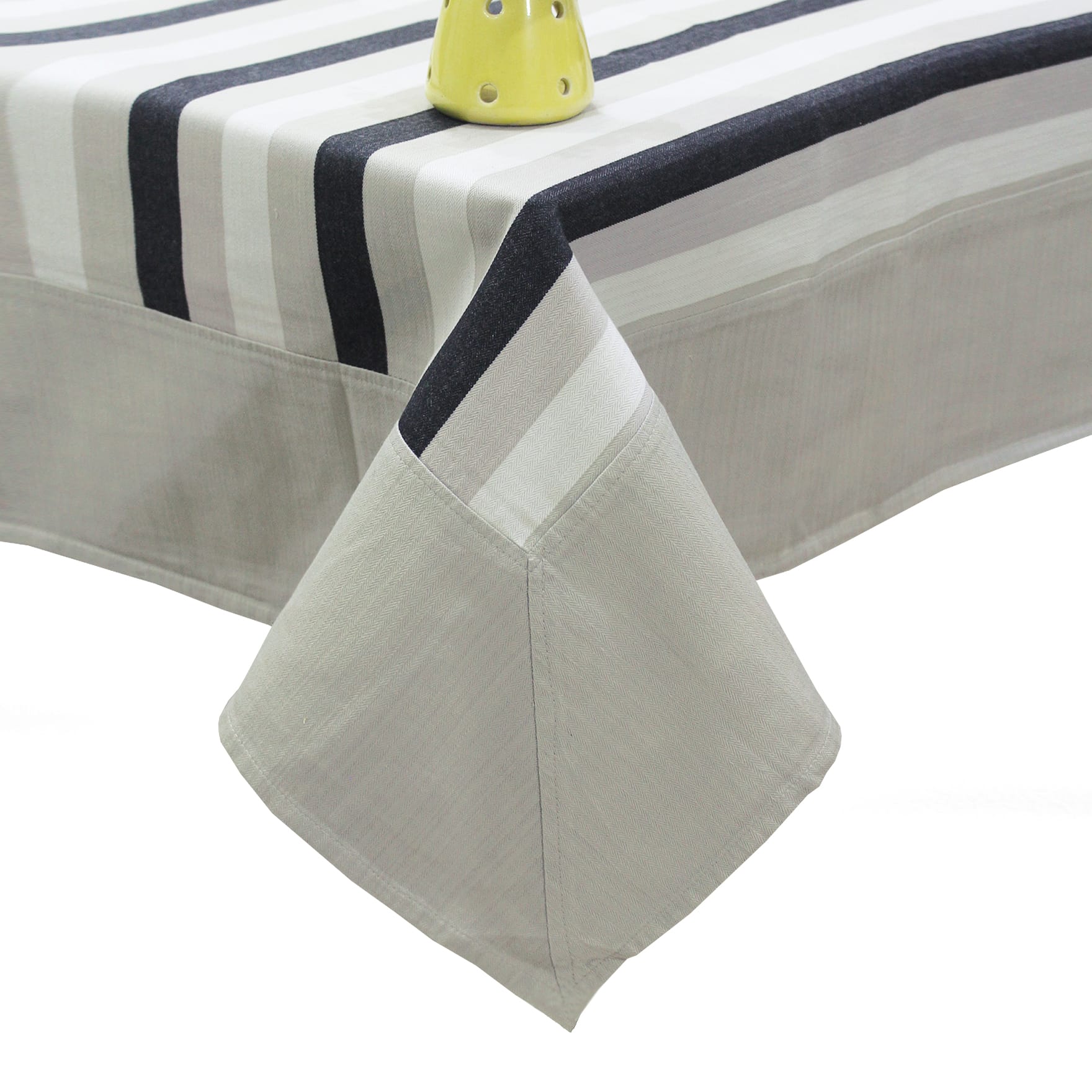 Alpha Sliver Woven Cotton Stripes Table Cover(1 Pc) online in India