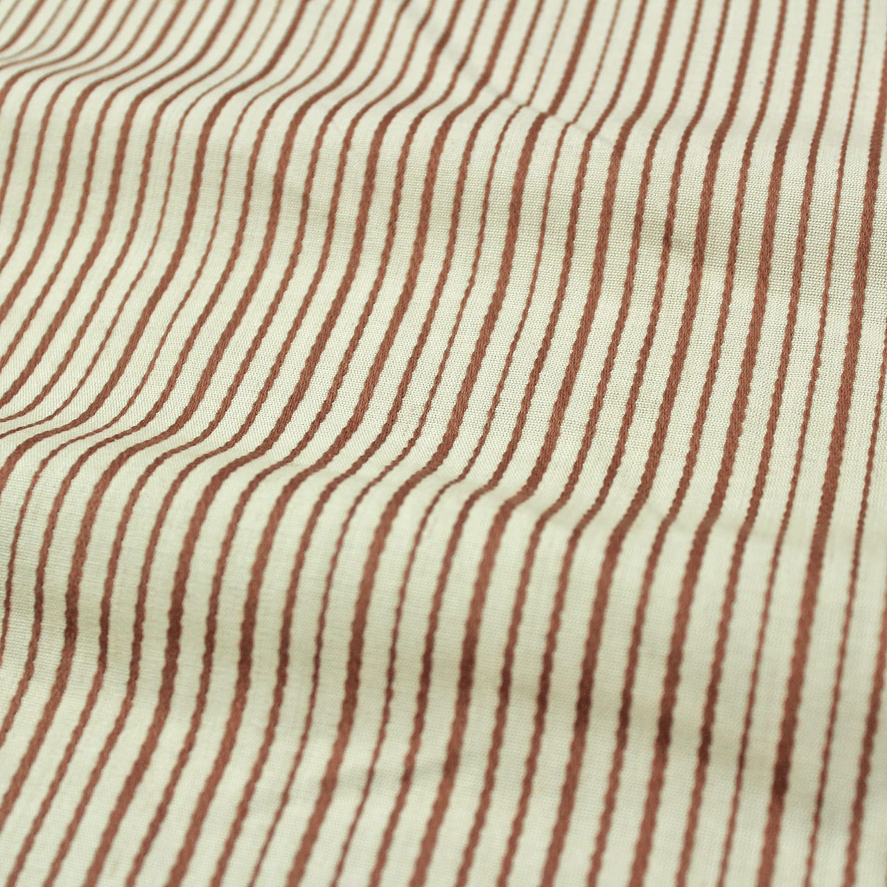 Alpha Coffee Woven Cotton Stripes Table Cover(1 Pc) online in India