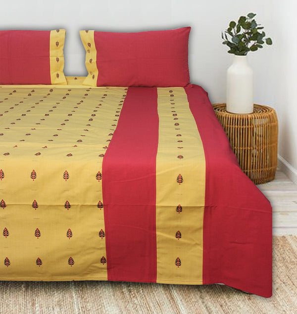 Elegant Alpha Woven 100% Cotton Handloom Bed Cover online in India