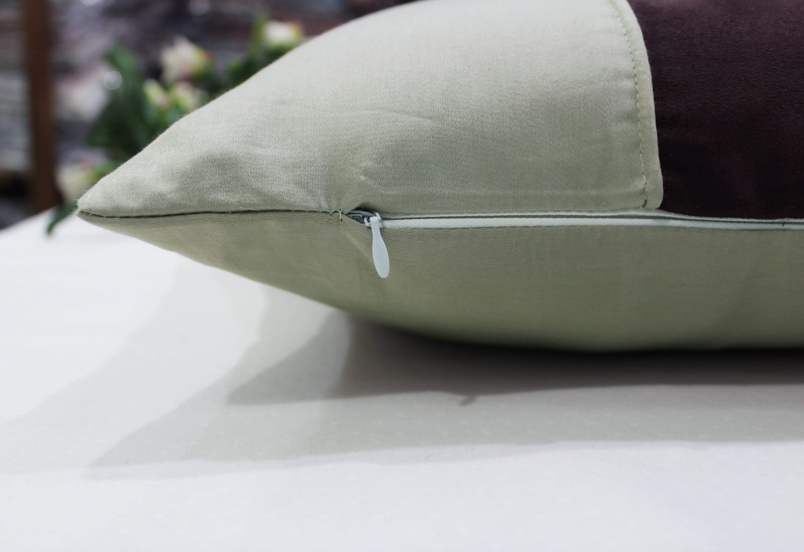Stylish Cotton Satin Patch Throw/Lumber Pillow Online In India