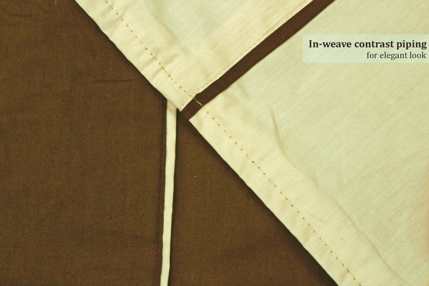 Soft Plain 210 Mercerised Cotton Duvet Cover In Brown & Beige Online At Best Prices