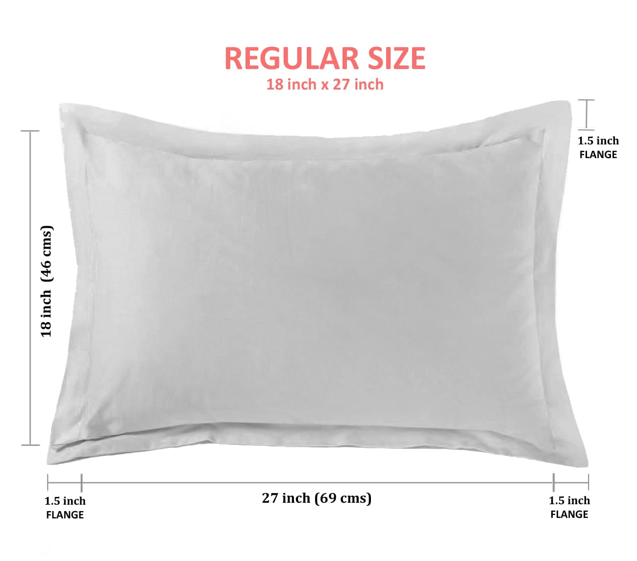 Soft 210 TC Plain Cotton Pillow Cover Set In Orange Online In India(2 Pcs)
