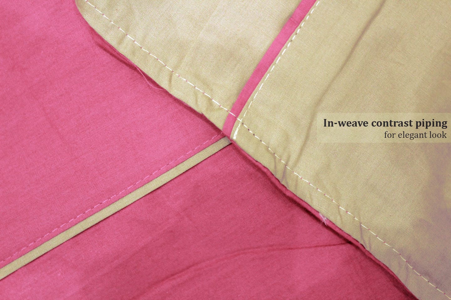 Soft Plain 210 Mercerised Cotton Duvet Cover In Magenta & khaki Online At Best Prices