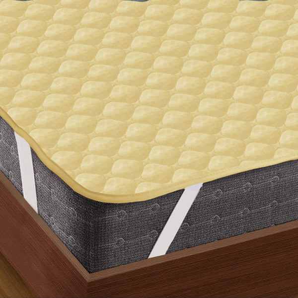Gold Elasticated Quilted Water Proof Mattress Protector online in India
