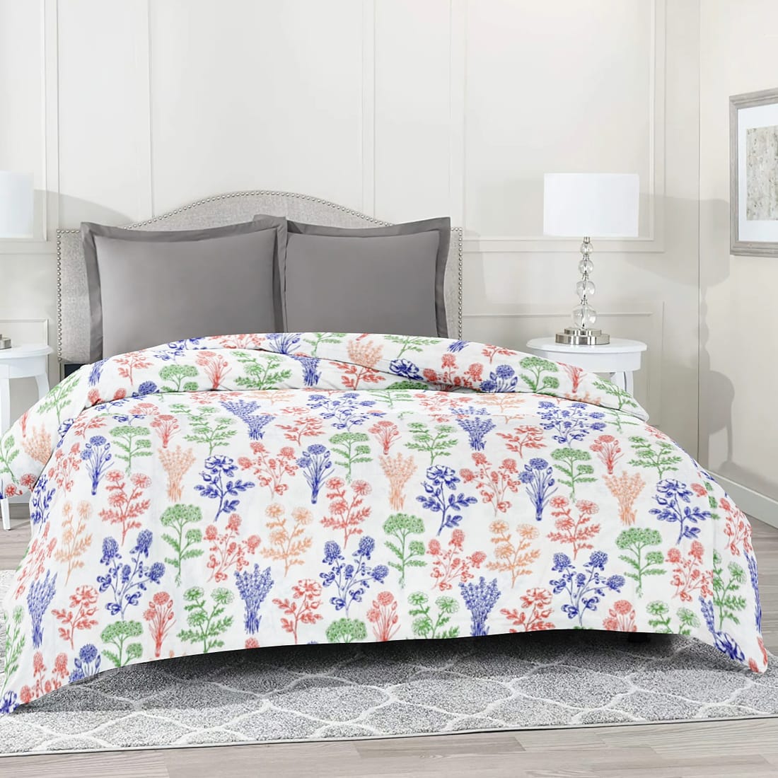 Comfy 250 TC Rust Floral Print Cotton Duvet Cover online in India