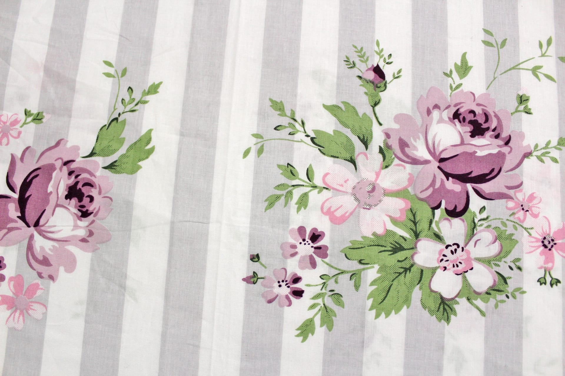 Printed Floral Cotton 250 TC Duvet Cover - Purple