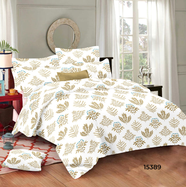 Comfy 250 TC Brown Leaf Print Cotton Duvet Cover online in India