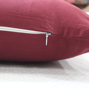 Stylish Cotton Satin Patch Throw/Lumber Pillow Online In India