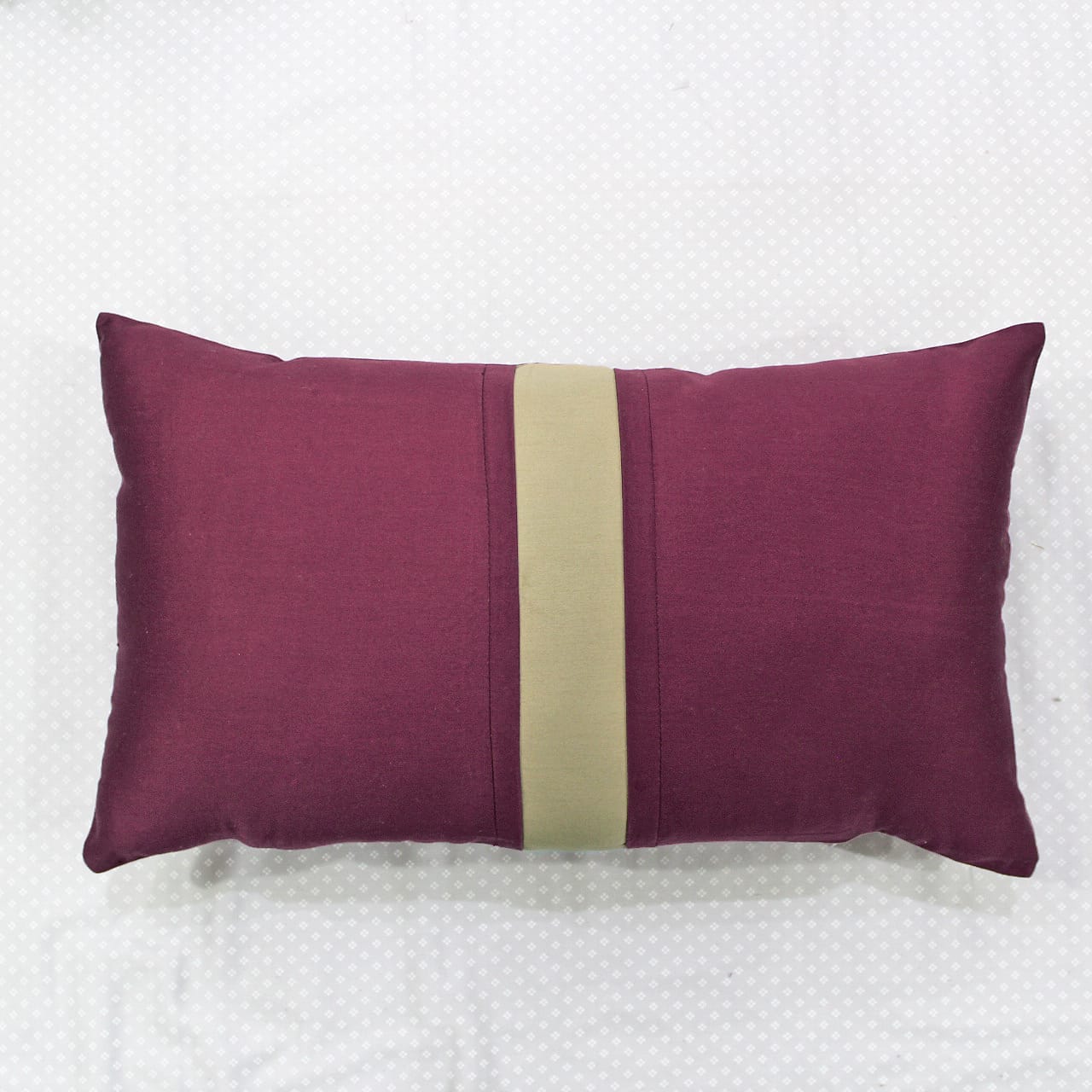 Cotton Satin Patch Throw/Lumbar Pillow for Couch/Bed (with insert)