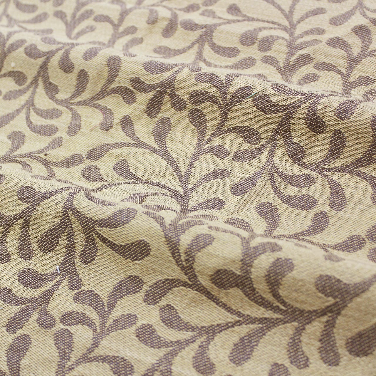 ALPHA Woven Cotton Floral 1 Pc Table Cover -  Brown