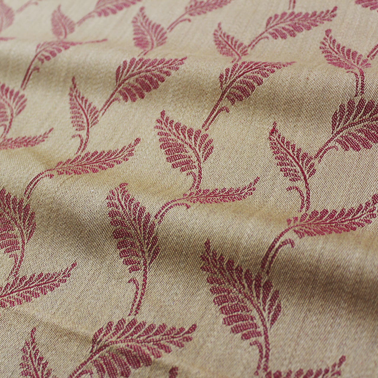 Alpha Brown Woven Cotton Floral Table Cover(1 Pc) online in India