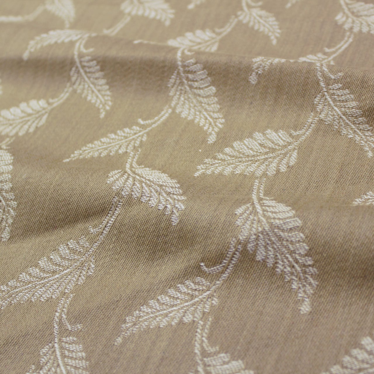 Alpha Brown Woven Cotton Floral Table Cover(1 Pc) online in India