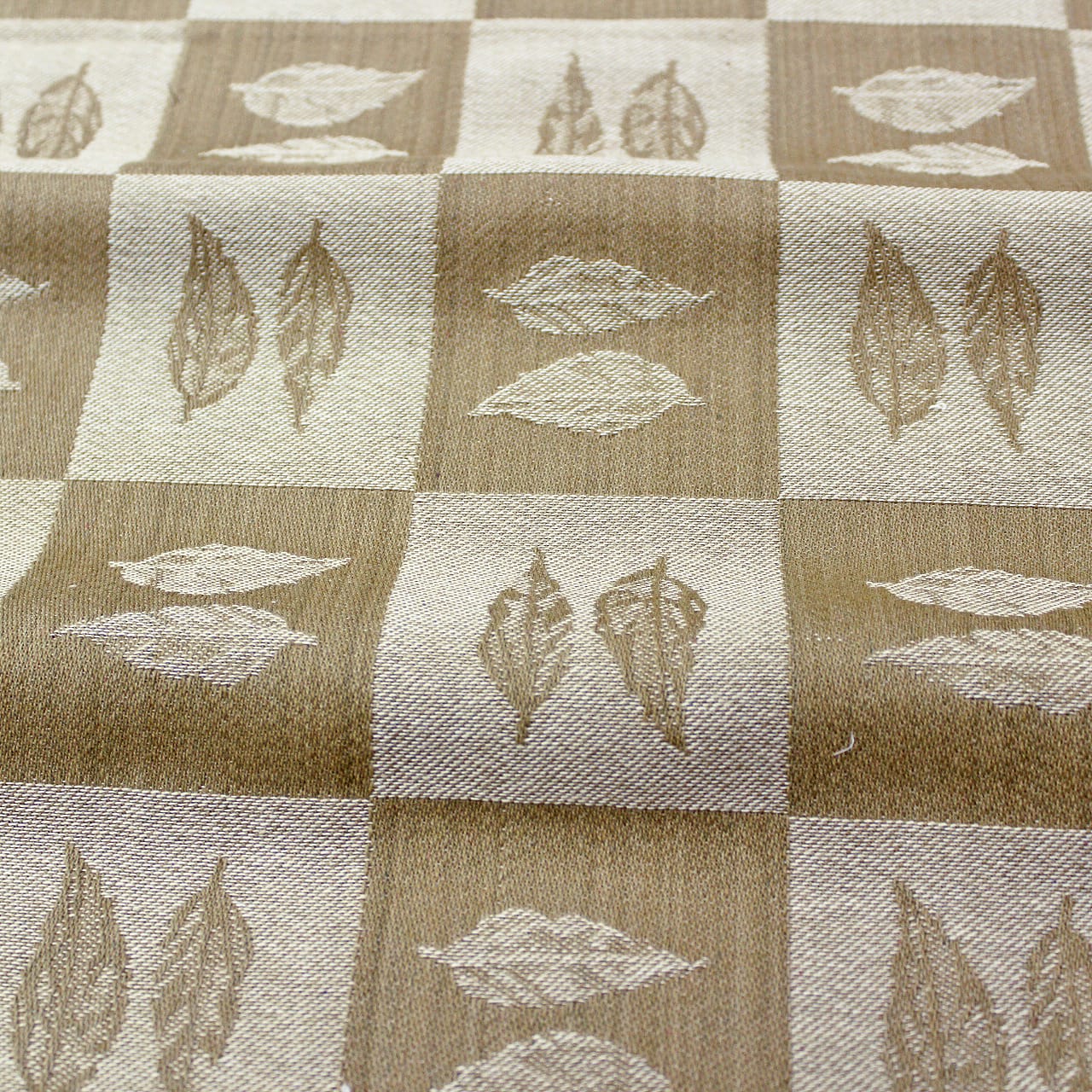 Alpha Brown Woven Cotton Floral Table Cover(1 Pc) online in India
