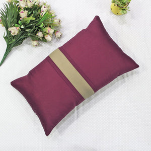 Stylish Cotton Satin Patch Throw/Lumber Pillow Online In India