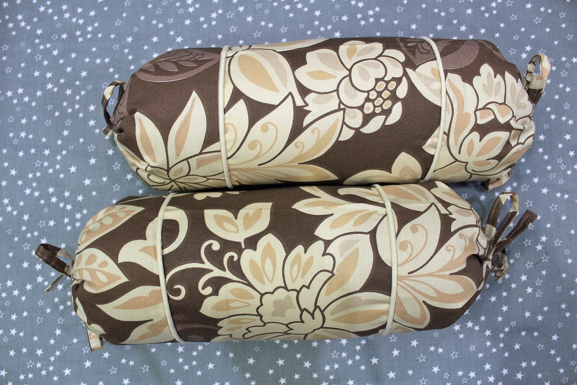 MELANGE 100% Cotton Baby Bolster Cover (with Bolster Insert), Brown