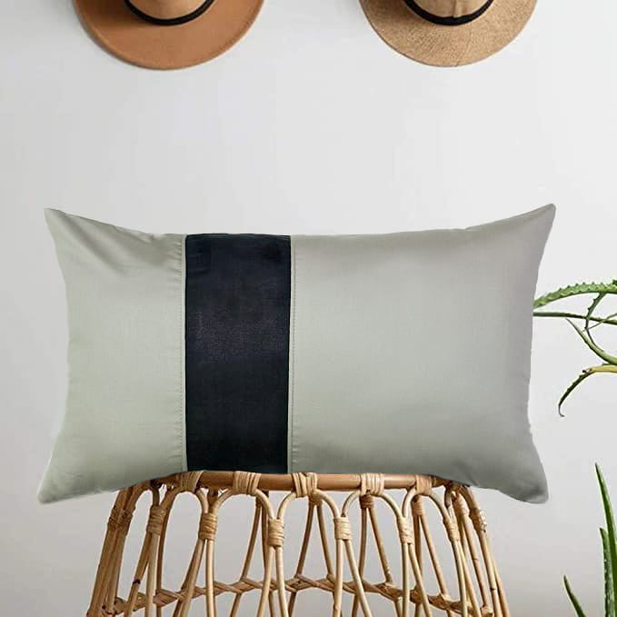Stylish Cotton Satin Patch Throw/Lumber Pillow Online In India