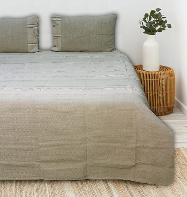 ALPHA Woven 100% Cotton Elegant Handloom Bed Cover