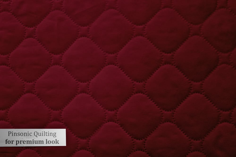 AURAVE Elasticated Quilted Waterproof Mattress Protector (Maroon)