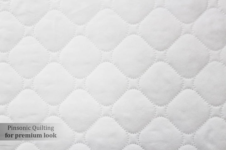 White Elasticated Quilted Water Proof Mattress Protector online in India 