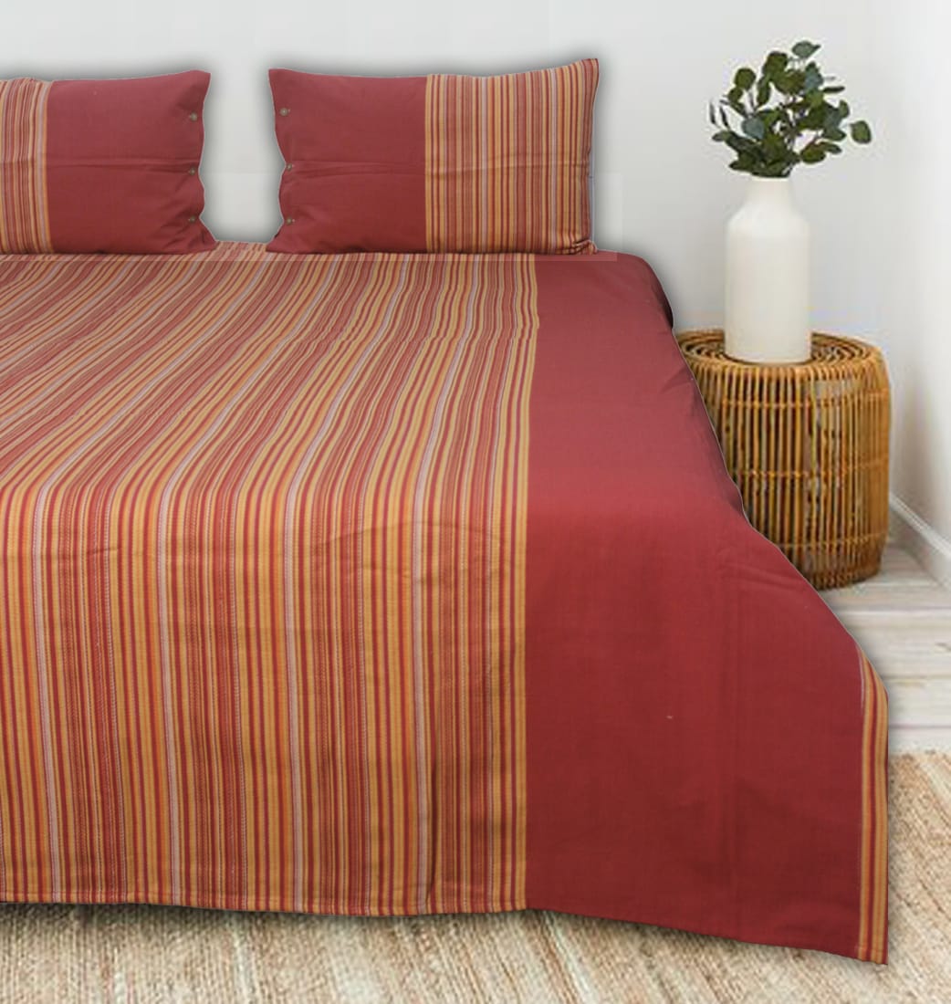 Elegant Alpha Woven 100% Cotton Handloom Bed Cover online in India