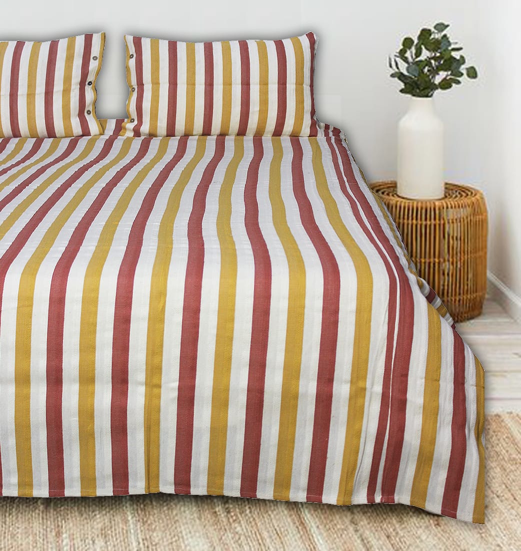 Elegant Alpha Woven 100% Cotton Handloom Bed Cover online in India
