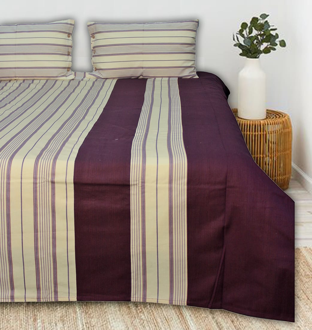 Elegant Alpha Woven 100% Cotton Handloom Bed Cover online in India