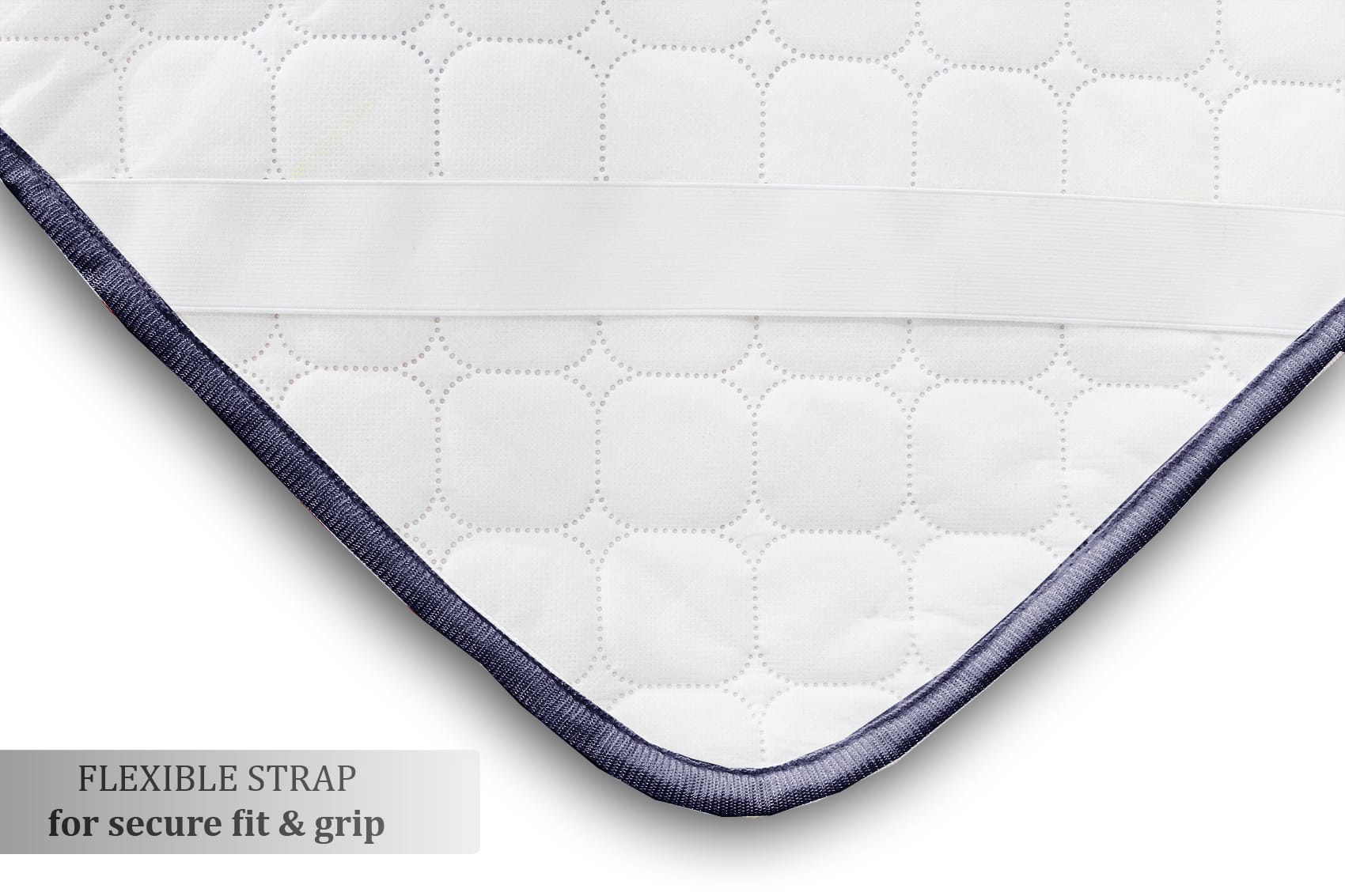 Blue Elasticated Quilted Water Proof Mattress Protector online in India