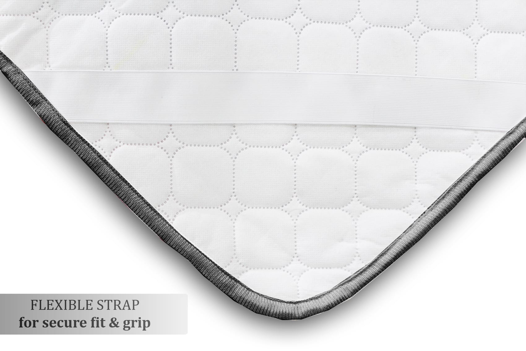 Grey Elasticated Quilted Water Proof Mattress Protector online in India
