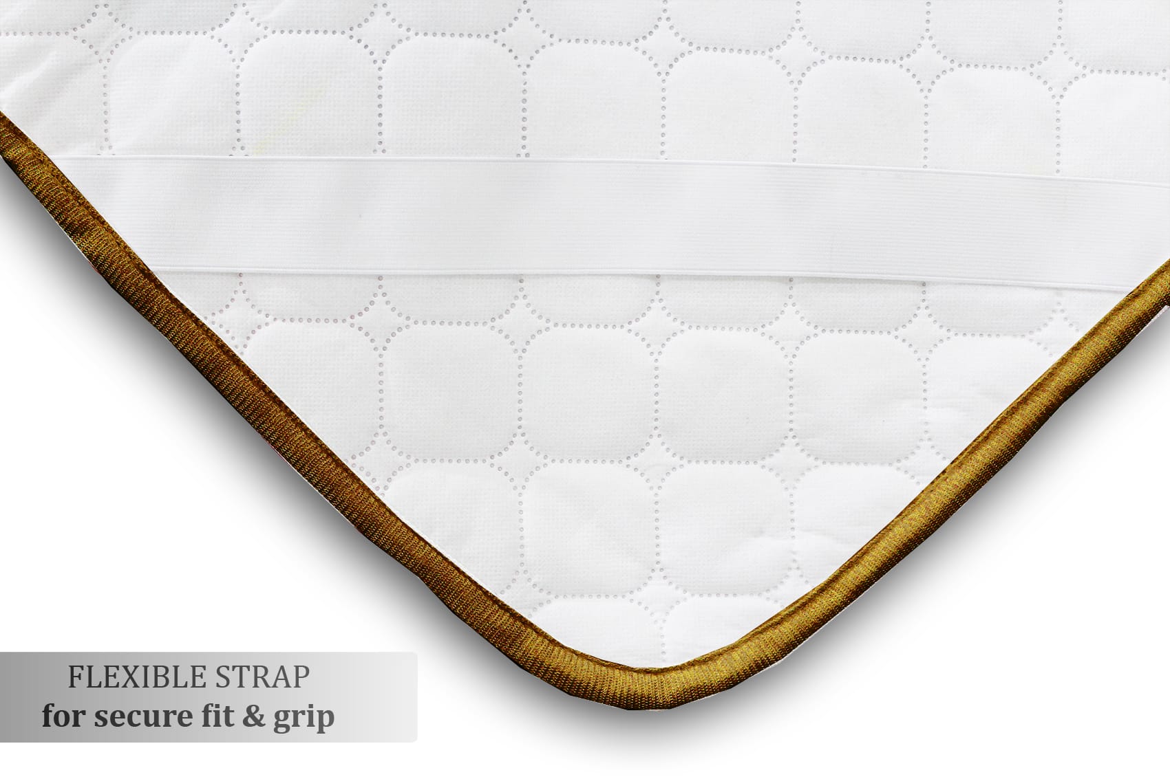 AURAVE Elasticated Quilted Waterproof Mattress Protector (Mustard)