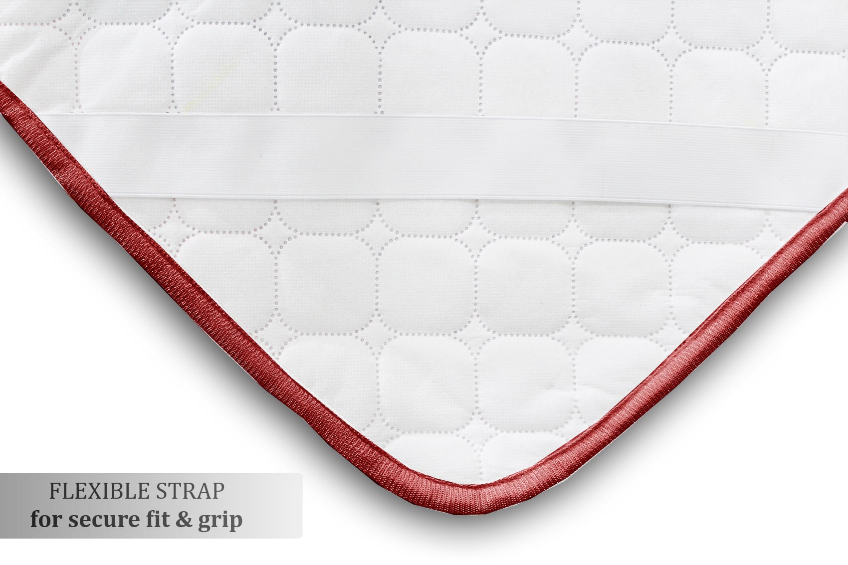 Red Elasticated Quilted Water Proof Mattress Protector online in India