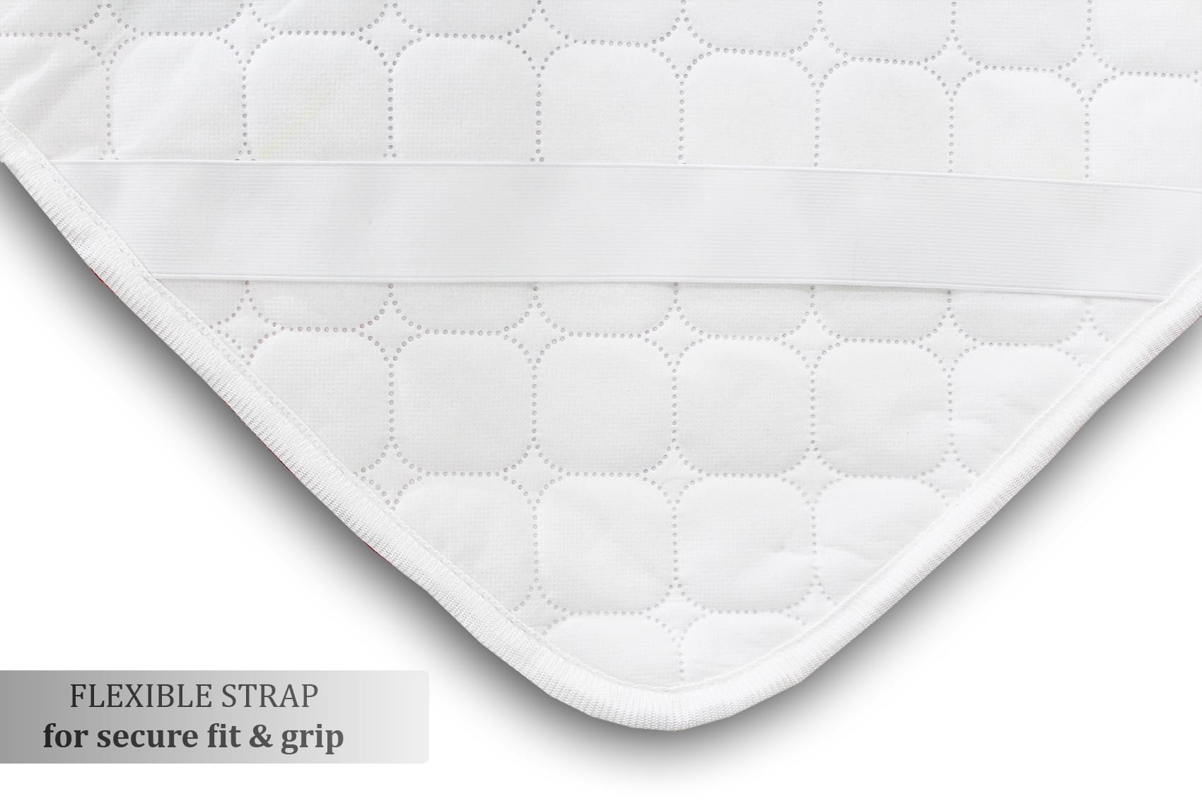 White Elasticated Quilted Water Proof Mattress Protector online in India 