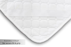 White Elasticated Quilted Water Proof Mattress Protector online in India 