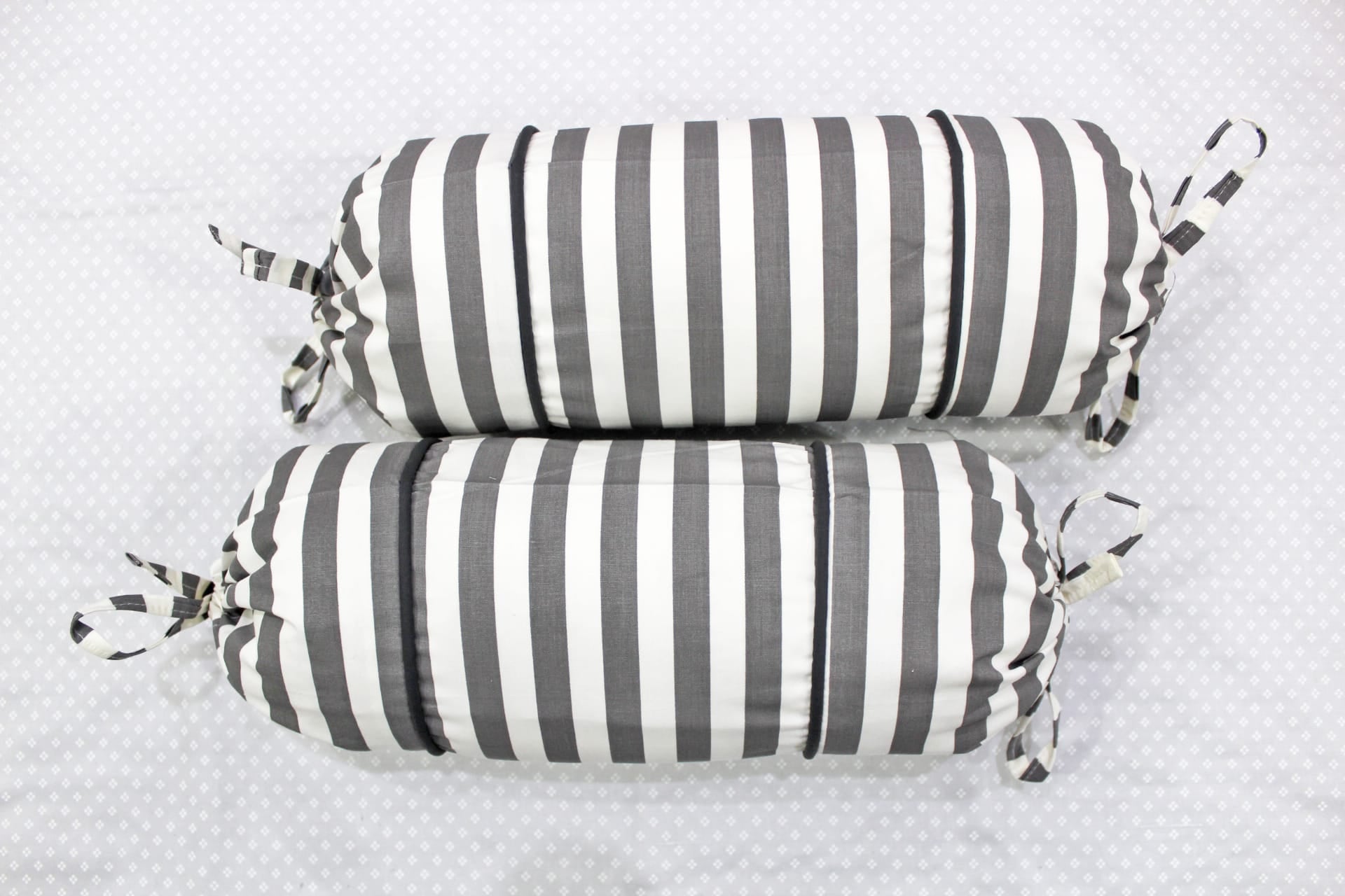 MELANGE 100% Cotton Baby Bolster Cover (with Bolster Insert), Grey