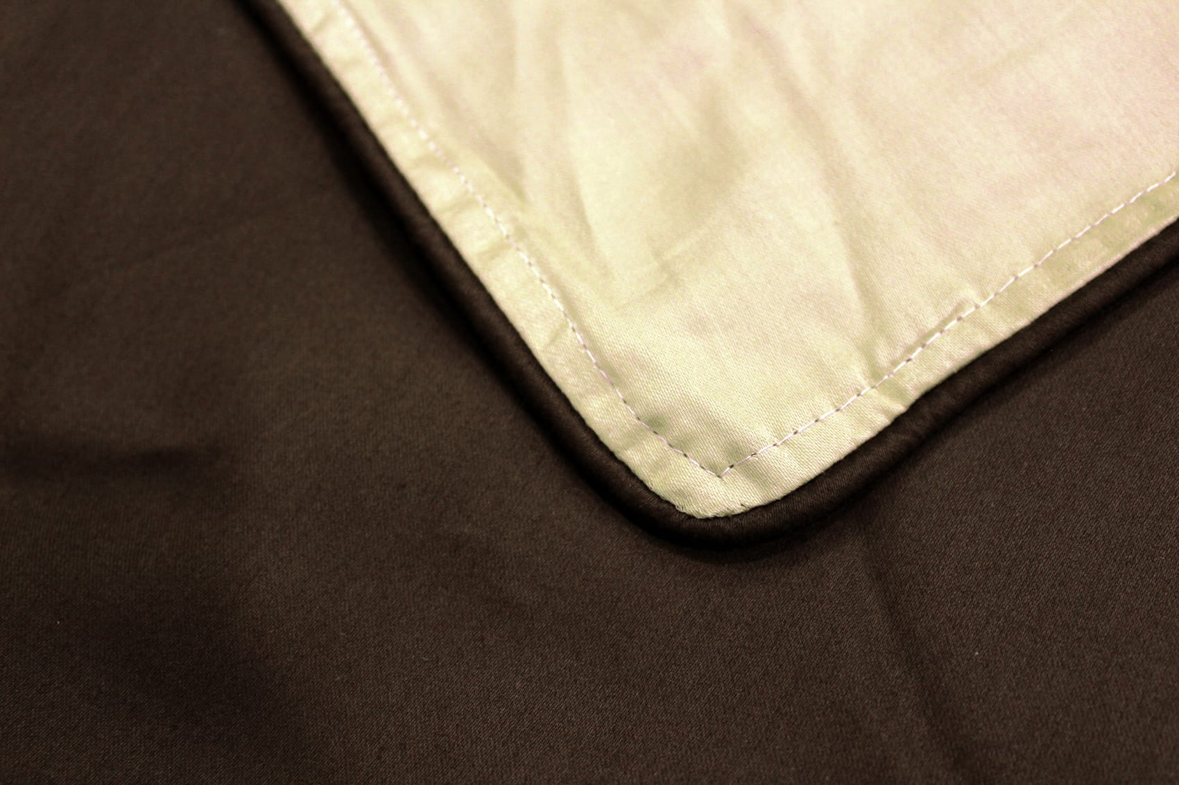 Plain 400 TC Luxurious Cotton Satin Duvet Cover in Coffee Brown and Beige online in India