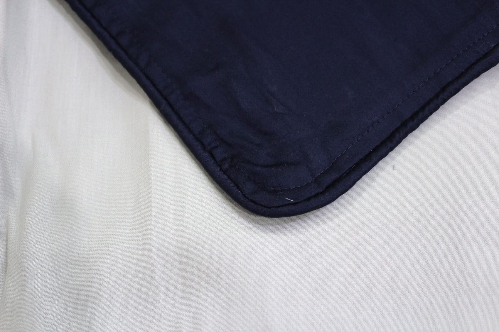 Plain 400 TC Luxurious Cotton Satin Duvet Cover in Silver and Navy Blue online in India