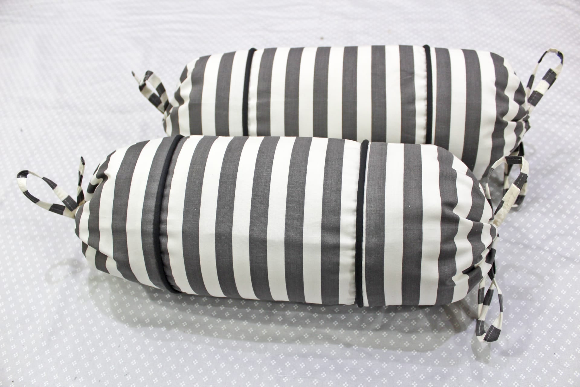 MELANGE 100% Cotton Baby Bolster Cover (with Bolster Insert), Grey