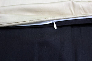 Soft Plain 400 TC Luxurious Cotton Duvet Cover In Black & Khaki Online At Best Prices