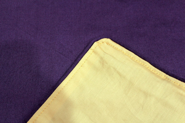 Soft Plain 400 TC Luxurious Cotton Duvet Cover In Gold & Purple Online At Best Prices