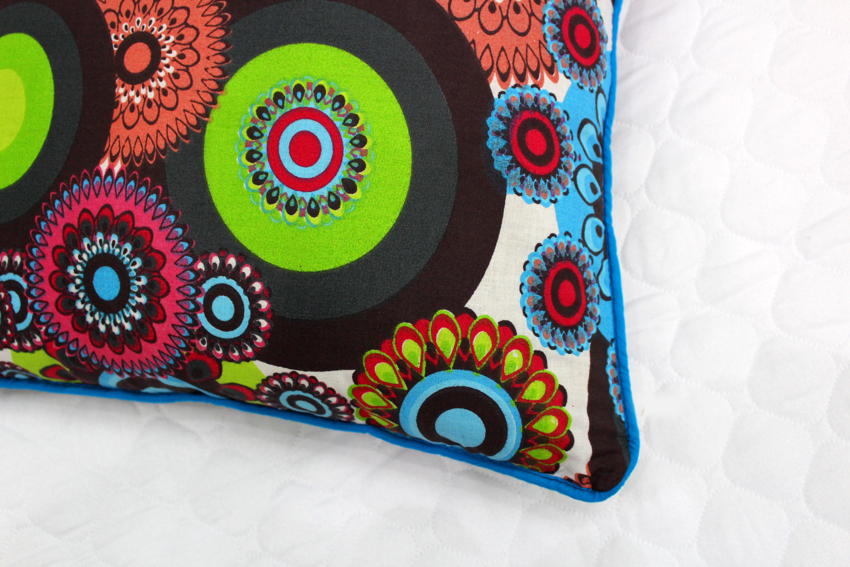 Quartz Printed Floral Cotton Cushion Cover - Multi Color