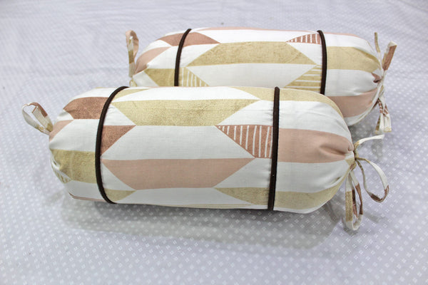 MELANGE 100% Cotton Baby Bolster Cover (with Bolster Insert), Multicolor