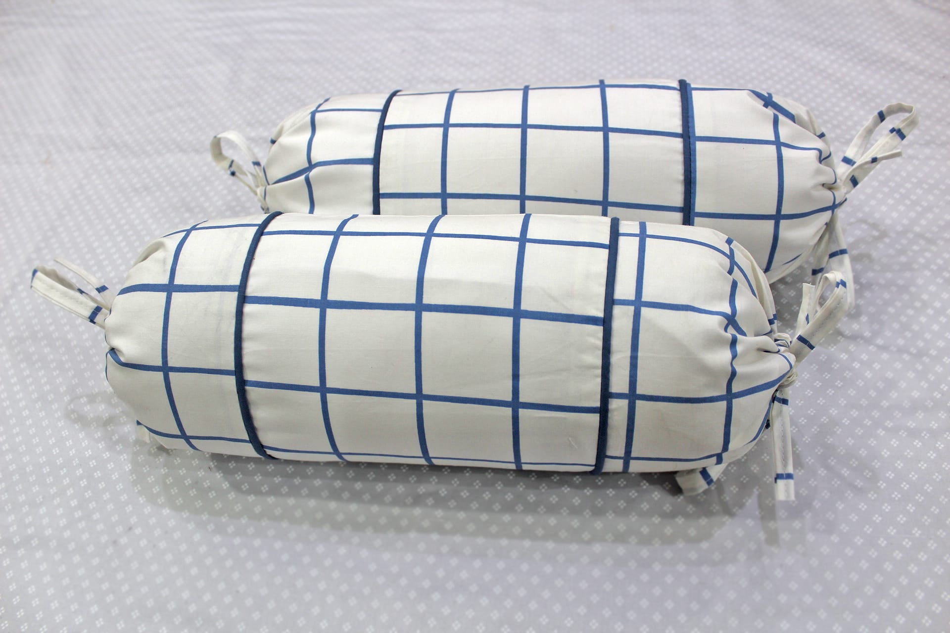MELANGE 100% Cotton Baby Bolster Cover (with Bolster Insert), White