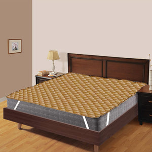 Mustard Elasticated Quilted Water Proof Mattress Protector online in India