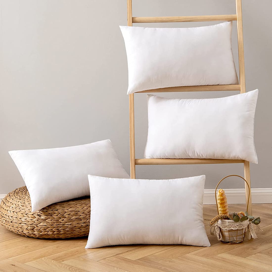 Soft White Fiber Cushion Fillers/Inserts(12*20 inches) online in India at best prices