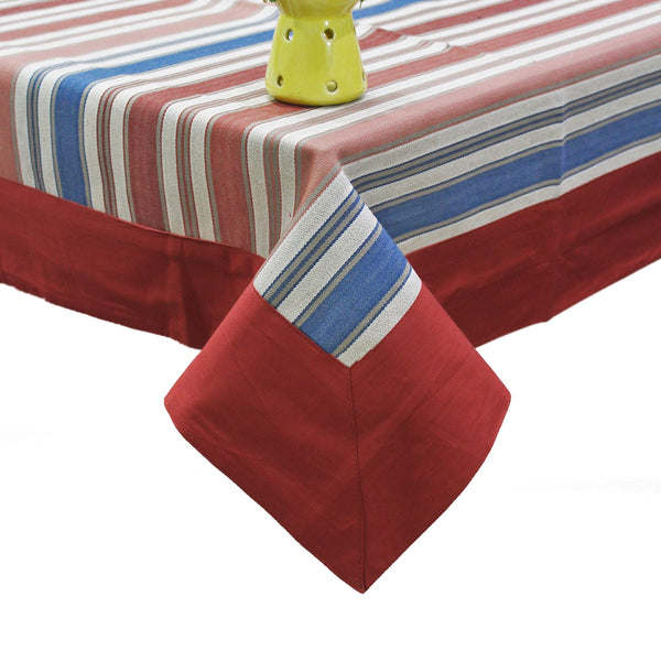 Alpha Multicolor Woven Cotton Stripes Table Cover(1 Pc) online in India