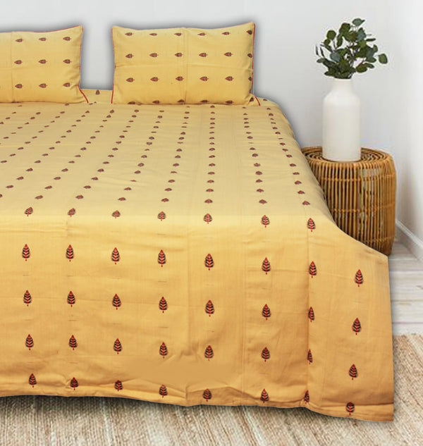 ALPHA Woven 100% Cotton Elegant Handloom Bed Cover