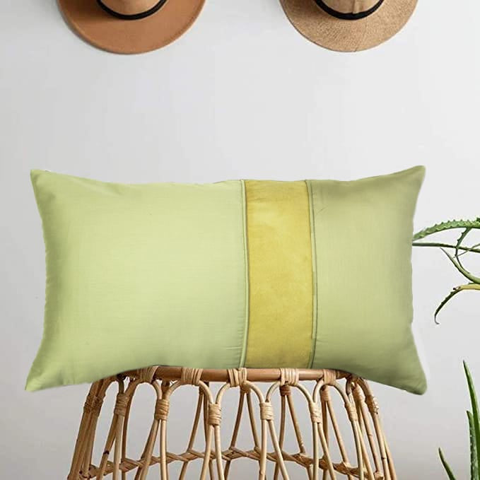 Stylish Cotton Satin Patch Throw/Lumber Pillow Online In India