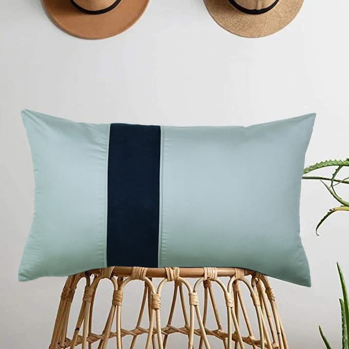 Stylish Cotton Satin Patch Throw/Lumber Pillow Online In India