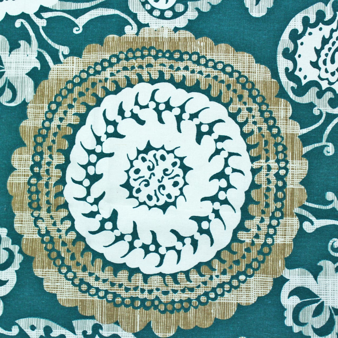 Alpha Green Woven Cotton Floral Table Cover(1 Pc) online in India