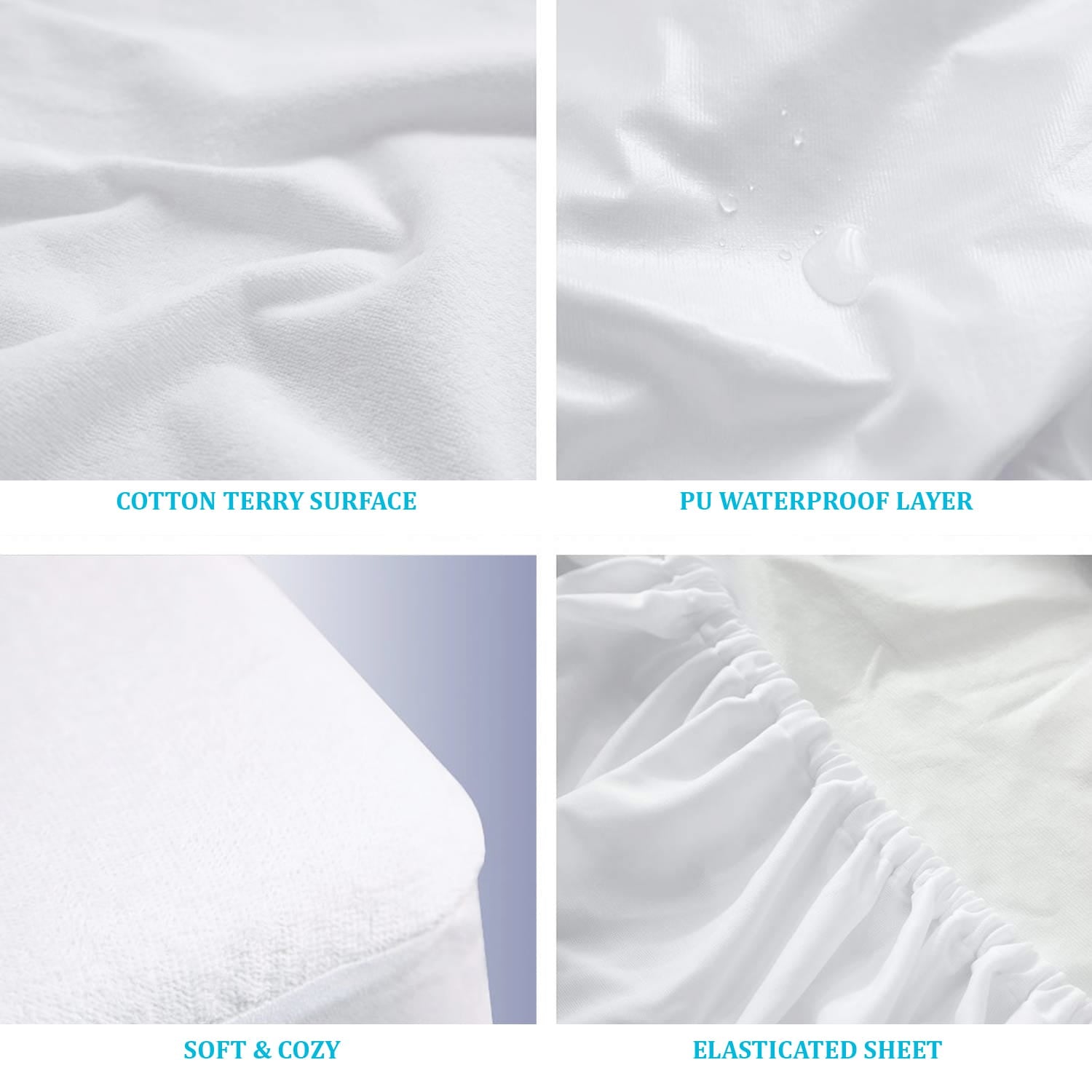White Water Proof Terry Mattress Protector online at best prices 