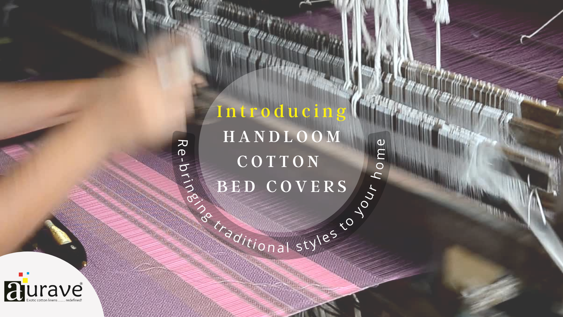 Elegant Alpha Woven 100% Cotton Handloom Bed Cover online in India